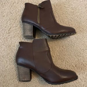 Brown booties